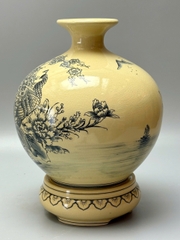 Bình hút lộc công đào truyền thống H30 gốm chu đậu