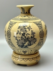 Bình hút tài lộc chữ Lộc H30 gốm Chu Đậu truyền thống