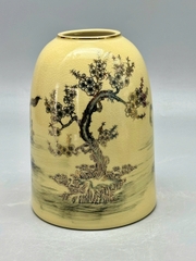 Chuông Họa Tiết Thuận Buồm Xuôi Gió Cao 21cm Gốm Chu Đậu vẽ vàng