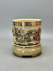 Set Vip bộ đồ thở đỉnh hạc vẽ vàng 24k gốm Chu Đậu