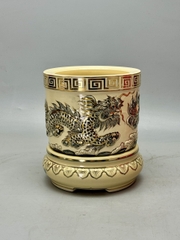 Set Vip bộ đồ thở đỉnh hạc vẽ vàng 24k gốm Chu Đậu