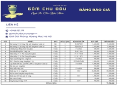 Set Vip bộ đồ thở đỉnh hạc vẽ vàng 24k gốm Chu Đậu