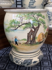 Thống cảnh làng quê cao 45cm gốm Chu Đậu truyền thống