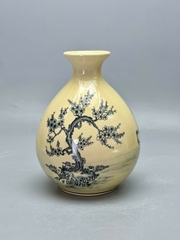 Cặp Bình Bảo Ngọc Họa Tiết Thuận Buồm, Mã Đáo Cao 25cm Gốm Chu Đậu Truyền Thống