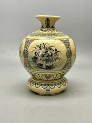 Bình hút lộc tứ cảnh cao 29cm gốm Chu Đậu truyền thống