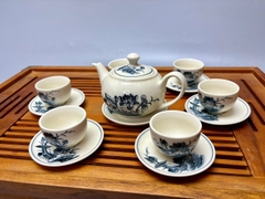 Bộ ấm trà hoa sen truyền thống Chu Đậu