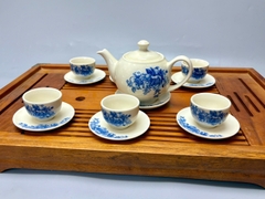 Bộ ấm chén hoa hồng truyền thống gốm Chu Đậu
