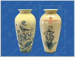 Bình như ý truyền thống gốm Chu Đậu quà tặng sơ kết mặt trận tổ quốc Huyện Hoài Đức 2025