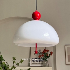 Đèn thả trần Wabi-Sabi thủy tinh hình chuông gió trang trí cửa hàng, quán cafe - DPB02