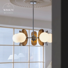 Đèm chùm phòng khách acrylic style Bắc Âu, đèn thả bàn ăn sang trọng - DCB02