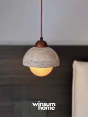 Đèn thả trần đá travertine, đèn thả đầu giường, đèn trang trí quầy bar, đảo bếp - winsum.decor DPA05