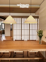 Đèn thả akari hình nón, chao đèn giấy phong cách Nhật Bản