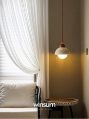 Đèn thả trần đá travertine, đèn thả đầu giường, đèn trang trí quầy bar, đảo bếp - winsum.decor DPA05