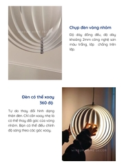 Đèn thả trần Verpan moon, có thể chỉnh dáng 360 độ