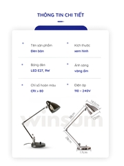 Đèn nordic để bàn làm việc