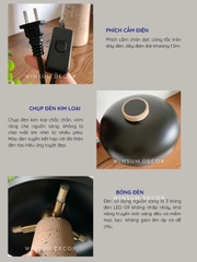 Đèn bàn thân đá Travertine