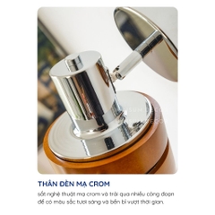 Đèn tường, đèn spot light viền gỗ óc chó có thể xoay 2 bên, đèn gắn đầu giường, lối ra vào - DTB03