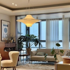 Đèn thả trần LOKKI chao acrylic phong cách trung cổ, trang trí nhà, cửa hàng - DPB07