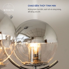 Đèn Chùm Bắc Âu phong cách Bauhaus chụp thủy tinh sang trọng - DCB01