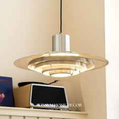 Đèn thả quầy bar, đảo bếp màu bạc hình UFO chao đèn hợp kim nhôm trang trí nhà cửa - DPB01
