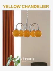 Đèn Chùm hạt đậu Bauhaus chụp thủy tinh sang trọng - DCA