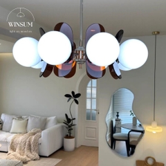 Đèm chùm phòng khách acrylic style Bắc Âu, đèn thả bàn ăn sang trọng - DCB02