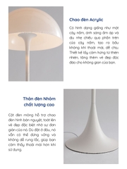 Đèn sàn Panthella hình cây nấm