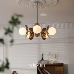 Đèm chùm phòng khách acrylic style Bắc Âu, đèn thả bàn ăn sang trọng - DCB02