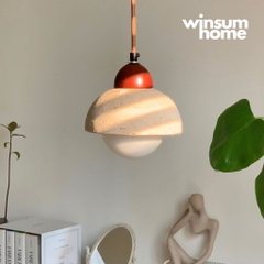 Đèn thả trần đá travertine, đèn thả đầu giường, đèn trang trí quầy bar, đảo bếp - winsum.decor DPA05