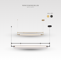 Đèn thả quầy pha chế quán cafe, đèn thanh dài thả bàn ăn led linear khung sắt chụp đèn acrylic - DPB