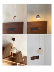 Đèn thả trần đá travertine, đèn thả đầu giường, đèn trang trí quầy bar, đảo bếp - winsum.decor DPA05