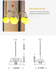 Đèn Chùm hạt đậu Bauhaus chụp thủy tinh sang trọng - DCA