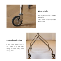 Kệ treo tivi có bánh xe di chuyển, khung thép chắc chắn, thiết kế đơn giản hiện đại - K01