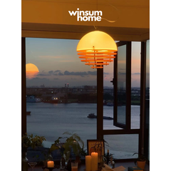 Đèn thả trần sunset hiệu ứng mặt trời lặn trang trí nhà cửa