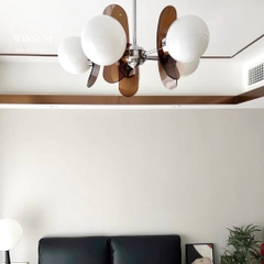 Đèm chùm phòng khách acrylic style Bắc Âu, đèn thả bàn ăn sang trọng - DCB02