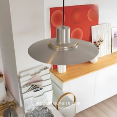 Đèn thả quầy bar, đảo bếp màu bạc hình UFO chao đèn hợp kim nhôm trang trí nhà cửa - DPB01