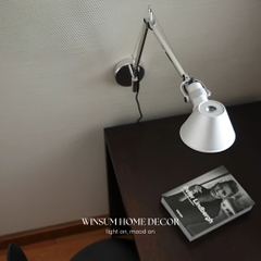 Đèn gắn tường đọc sách Tolomeo điều chỉnh xoay các hướng, phong cách Industrial - DTB02