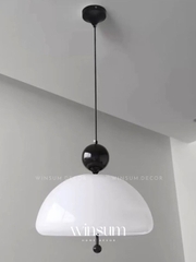 Đèn thả trần Wabi-Sabi thủy tinh hình chuông gió trang trí cửa hàng, quán cafe - DPB02