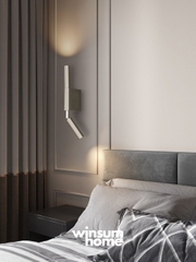 Đèn gắn tường 2 đầu, đèn ngủ đầu giường có chỉnh xoay các hướng sáng - Winsum Home