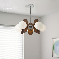 Đèm chùm phòng khách acrylic style Bắc Âu, đèn thả bàn ăn sang trọng - DCB02