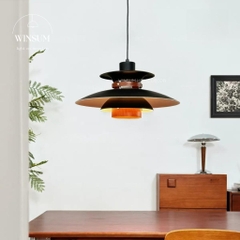 Đèn thả trần PH5 màu đen trang trí nhà hàng, bàn ăn, phòng khách bóng đèn Led 12W - 3 chế độ sáng