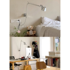 Đèn gắn tường đọc sách Tolomeo điều chỉnh xoay các hướng, phong cách Industrial - DTB02
