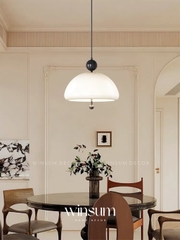 Đèn thả trần Wabi-Sabi thủy tinh hình chuông gió trang trí cửa hàng, quán cafe - DPB02