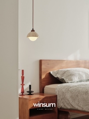 Đèn thả trần đá travertine, đèn thả đầu giường, đèn trang trí quầy bar, đảo bếp - winsum.decor DPA05