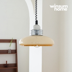Đèn thả trần Bauhaus chao thủy tinh, dây treo điều chỉnh độ cao DPA04