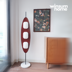Đèn sàn hình ván lướt sóng, đèn đứng 3 bóng đế bằng đá kiểu cổ điển cao cấp - DSA01