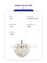 Đèn thả Pinecone PH Đan Mạch phong cách Bắc Âu sang trọng