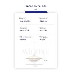 Đèn thả trang trí bàn ăn Primus, dây đèn lò xo - DPB08