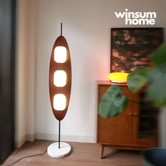 Đèn sàn hình ván lướt sóng, đèn đứng 3 bóng đế bằng đá kiểu cổ điển cao cấp - DSA01