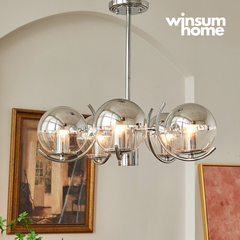Đèn Chùm Bắc Âu phong cách Bauhaus chụp thủy tinh sang trọng - DCB01